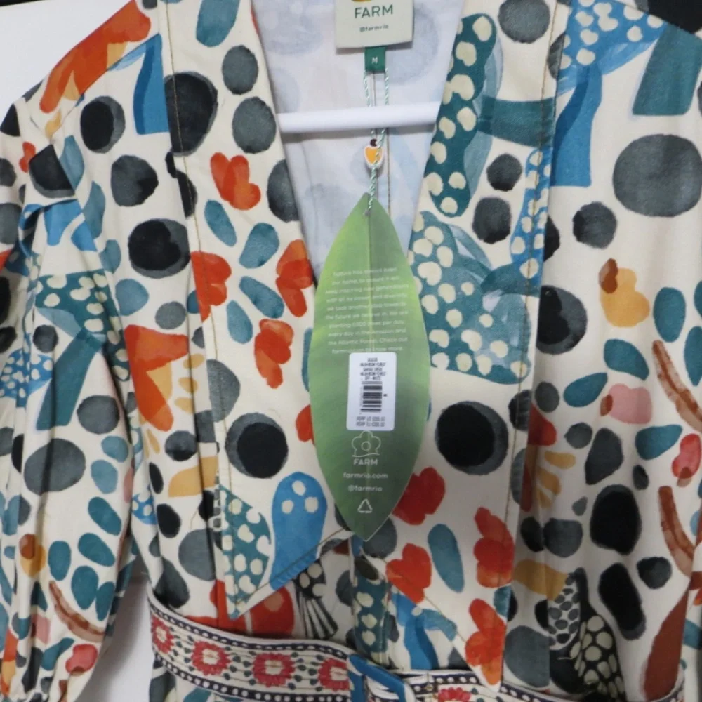 FARM Rio Cream Maxi Dress with Red, Blue & Black Floral Print - Picture 8 of 14